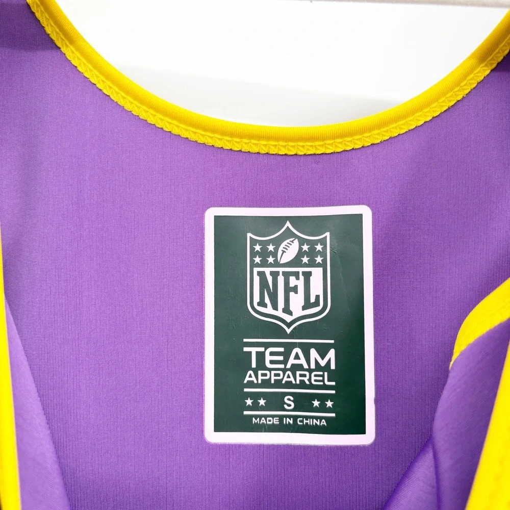 NFL Team Apparel Womens Minnesota Vikings Zip Front Sporty One‎ Piece Swimsuit S
